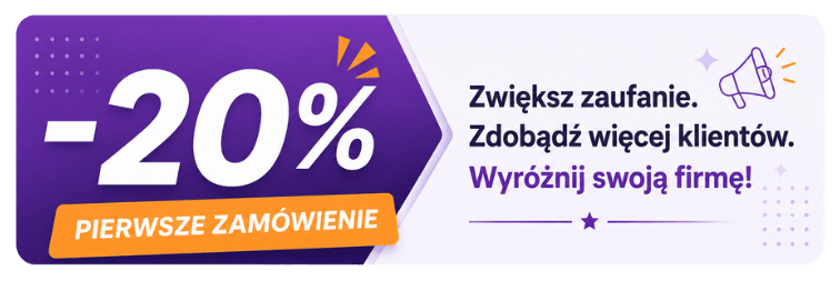 −20% na pierwsze zamówienie, zwiększ zaufanie i zdobądź więcej klientów